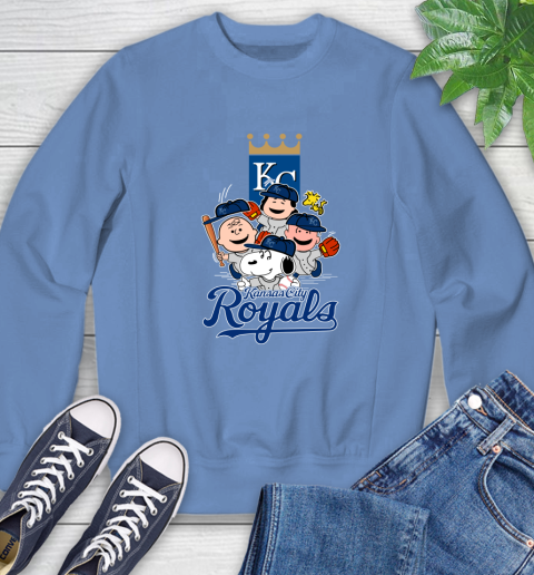 MLB Kansas City Royals Snoopy Charlie Brown Woodstock The Peanuts Movie Baseball T Shirt_000 Sweatshirt 11