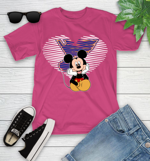 NHL St.Louis Blues The Heart Mickey Mouse Disney Hockey Youth T-Shirt 11