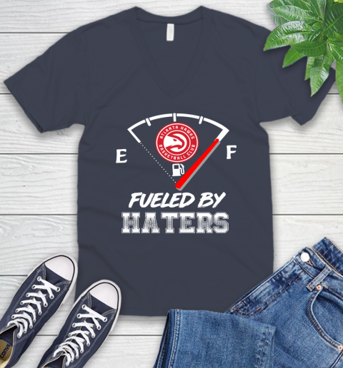 Atlanta Hawks NBA Basketball Fueled By Haters Sports V-Neck T-Shirt 8