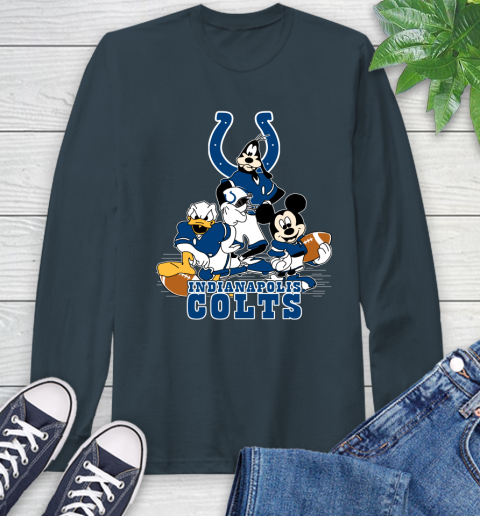 NFL Indianapolis Colts Mickey Mouse Donald Duck Goofy Football Shirt Long Sleeve T-Shirt 9