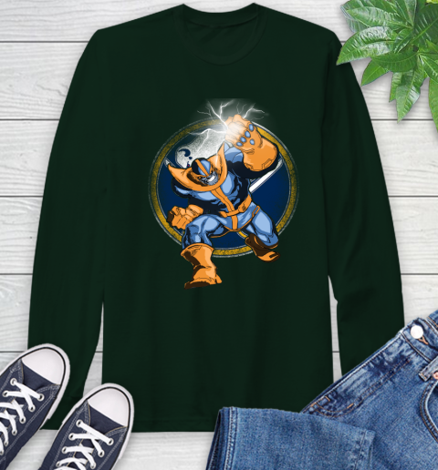 Buffalo Sabres NHL Hockey Thanos Avengers Infinity War Marvel Long Sleeve T-Shirt 7