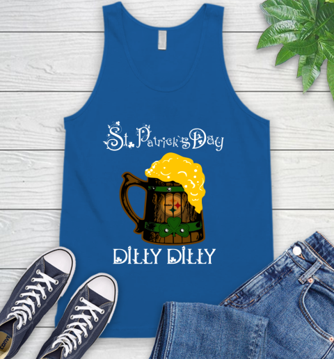 NFL Pittsburgh Steelers St Patrick's Day Dilly Dilly Beer Football Sports Tank Top 4