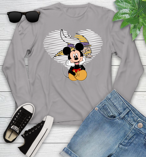 NFL Minnesota Vikings The Heart Mickey Mouse Disney Football T Shirt_000 Youth Long Sleeve 5