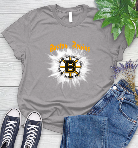 Boston Bruins NHL Hockey Adoring Fan Rip Sports Women's T-Shirt 5