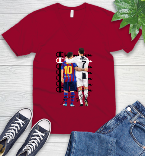 Champion Ronaldo and Messi Signatures V-Neck T-Shirt 5