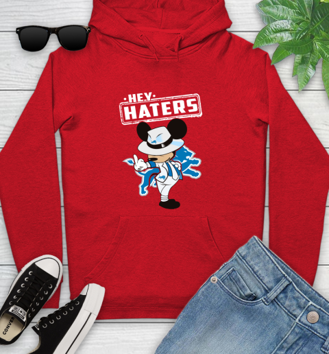NFL Hey Haters Mickey Football Sports Detroit Lions Youth Hoodie 12