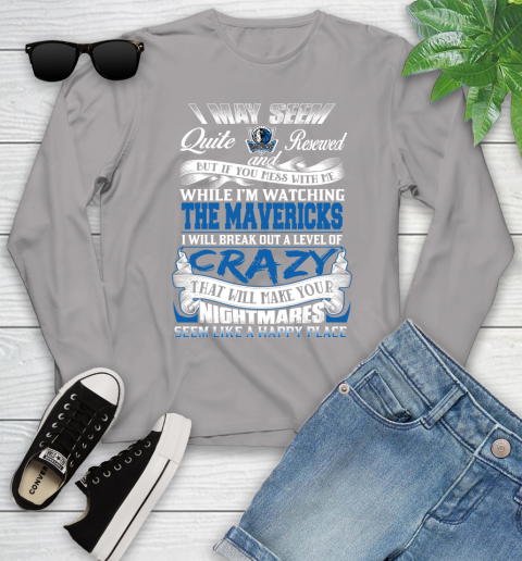 Dallas Mavericks NBA Basketball Don't Mess With Me While I'm Watching My Team Youth Long Sleeve 5