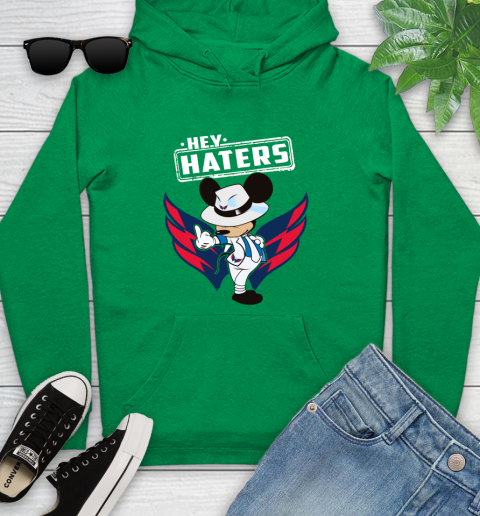 NHL Hey Haters Mickey Hockey Sports Washington Capitals Youth Hoodie 9