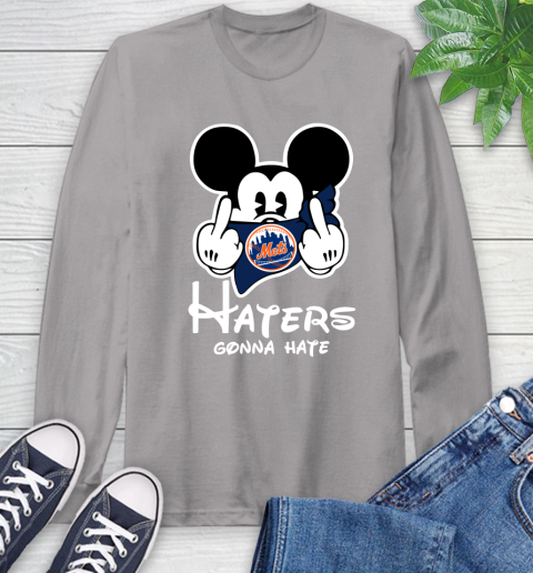 MLB New York Mets Haters Gonna Hate Mickey Mouse Disney Baseball T Shirt_000 Long Sleeve T-Shirt 6