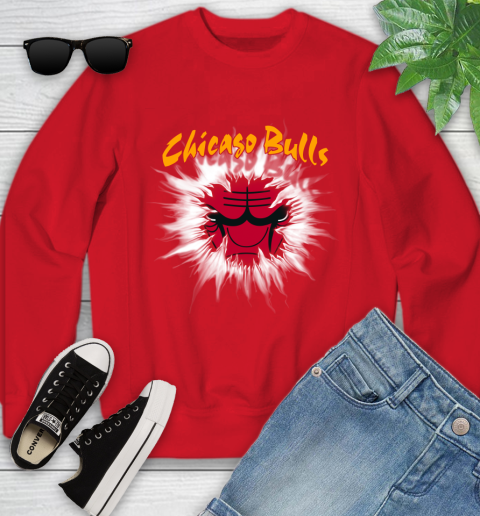 Chicago Bulls NBA Basketball Rip Sports Youth Sweatshirt 9 Chicago Bulls NBA Basketball Rip Sports Youth Sweatshirt - Image 9