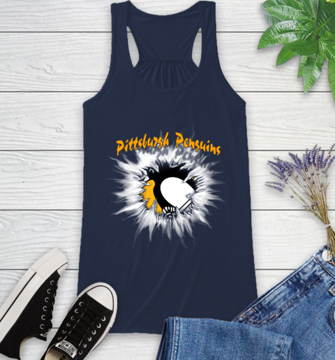 Pittsburgh Penguins NHL Hockey Adoring Fan Rip Sports Racerback Tank 9