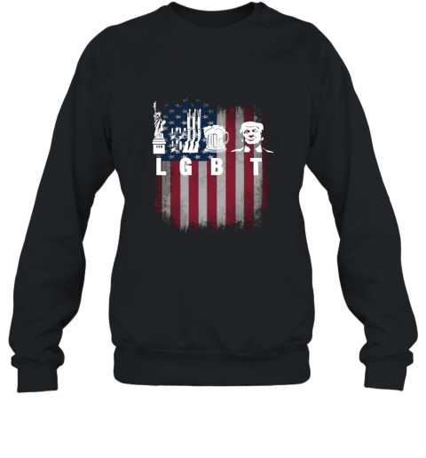 Funny lgbt trump shirt liberty guns beer Sweatshirt
