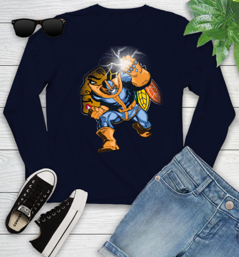 Chicago Blackhawks NHL Hockey Thanos Avengers Infinity War Marvel Youth Long Sleeve 2