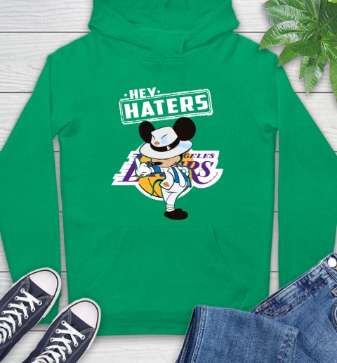 NBA Hey Haters Mickey Basketball Sports Los Angeles Lakers Hoodie 8