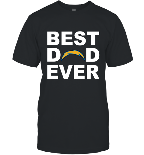 Best Dad Ever Los Angeles Chargers Fan Gift Ideas T-Shirt