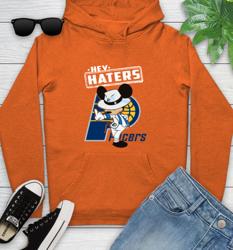NBA Hey Haters Mickey Basketball Sports Indiana Pacers Youth Hoodie 4