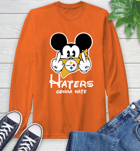 NFL Pittsburgh Steelers Haters Gonna Hate Mickey Mouse Disney Football T Shirt_000 Long Sleeve T-Shirt 4