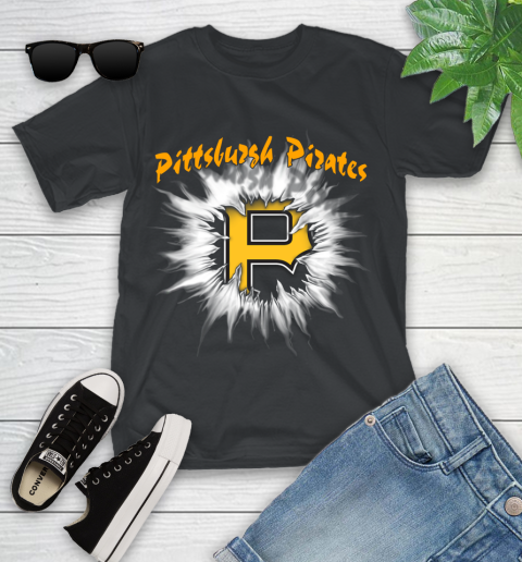 Pittsburgh Pirates MLB Baseball Adoring Fan Rip Sports Youth T-Shirt