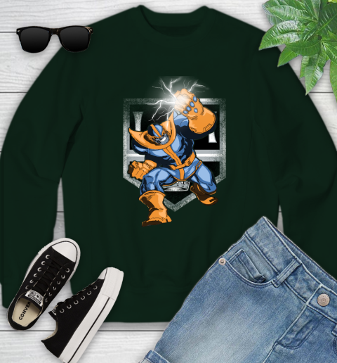 Los Angeles Kings NHL Hockey Thanos Avengers Infinity War Marvel Youth Sweatshirt 9