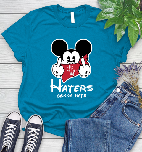 NBA Houston Rockets Haters Gonna Hate Mickey Mouse Disney Basketball T Shirt Women's T-Shirt 10