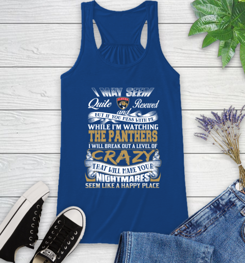 Florida Panthers NHL Hockey Don't Mess With Me While I'm Watching My Team Racerback Tank 9 Florida Panthers NHL Hockey Don't Mess With Me While I'm Watching My Team Racerback Tank - Image 9