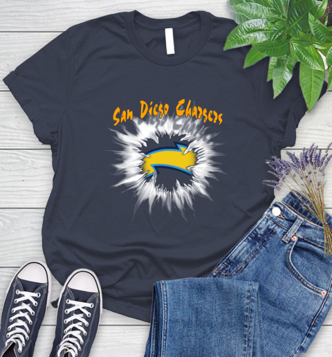 San Diego Chargers NFL Football Adoring Fan Rip Sports Women's T-Shirt 14