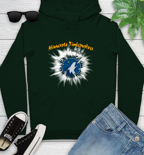 Minnesota Timberwolves NBA Basketball Rip Sports Youth Hoodie 14