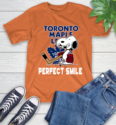 NHL Toronto Maple Leafs Snoopy Perfect Smile The Peanuts Movie Hockey T Shirt T-Shirt 4