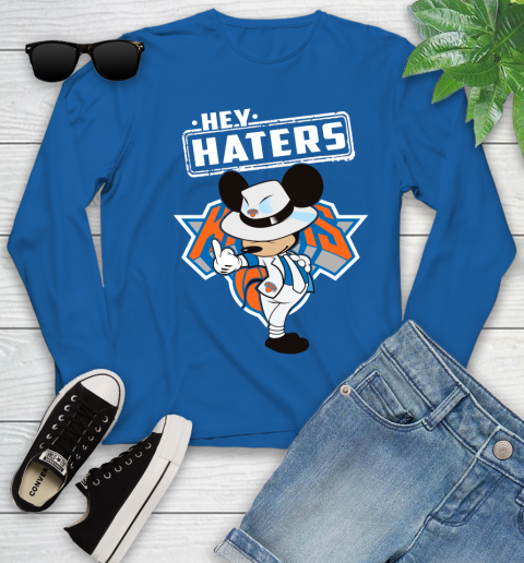NBA Hey Haters Mickey Basketball Sports New York Knicks Youth Long Sleeve 10