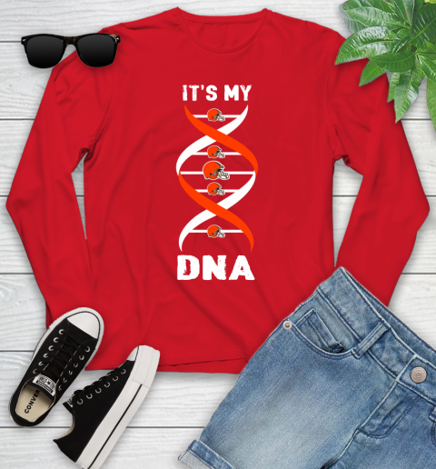 Cleveland Browns NFL Football It's My DNA Sports Youth Long Sleeve 11