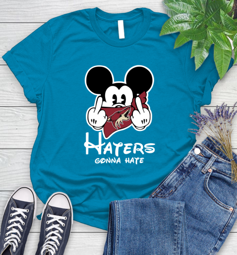 NHL Arizona Coyotes Haters Gonna Hate Mickey Mouse Disney Hockey T Shirt Women's T-Shirt 10