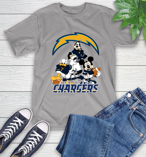 NFL San Diego Chargers Mickey Mouse Donald Duck Goofy Football Shirt T-Shirt 6