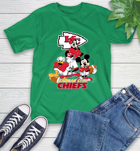 NFL Kansas City Chiefs Mickey Mouse Donald Duck Goofy Football Shirt T-Shirt 7