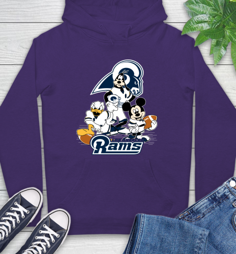 NFL Los Angeles Rams Mickey Mouse Donald Duck Goofy Football Shirt Hoodie 5