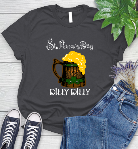 NHL Nashville Predators St Patrick's Day Dilly Dilly Beer Hockey Sports Women's T-Shirt 8