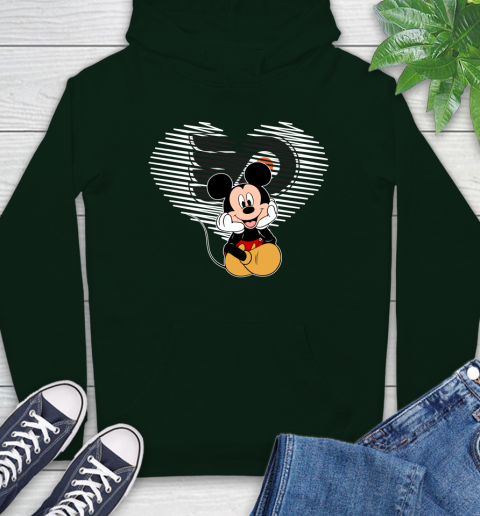 NHL Philadelphia Flyers The Heart Mickey Mouse Disney Hockey Hoodie 12