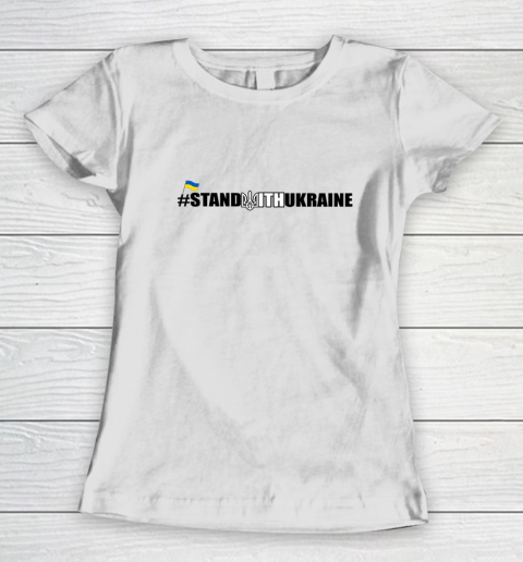 Ukraine Shirt Hashtag Standwithukraine Support I Stand With Ukraine Women's T-Shirt