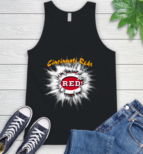 Cincinnati Reds MLB Baseball Adoring Fan Rip Sports Tank Top