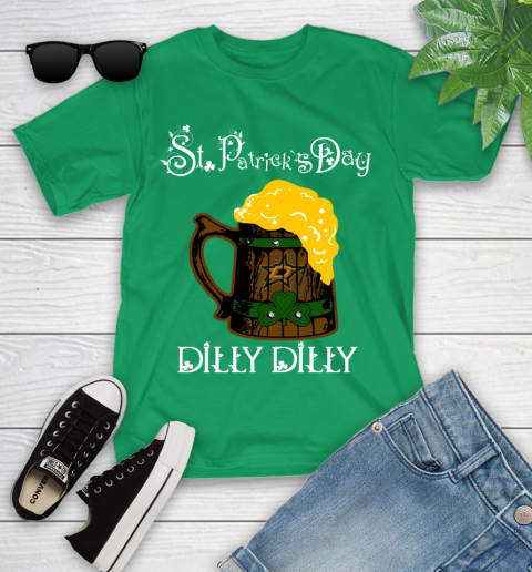 NHL Dallas Stars St Patrick's Day Dilly Dilly Beer Hockey Sports Youth T-Shirt 8