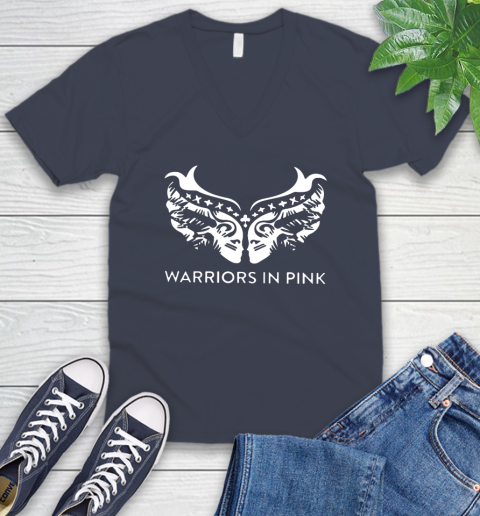 Ford cares warriors in pink shirt V-Neck T-Shirt 8