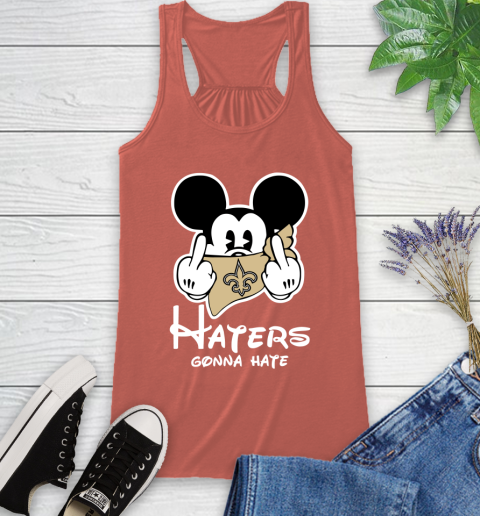 NFL New Orleans Saints Haters Gonna Hate Mickey Mouse Disney Football T Shirt Racerback Tank 3