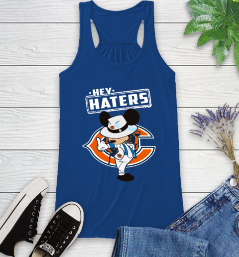 NFL Hey Haters Mickey Football Sports Chicago Bears Racerback Tank 8