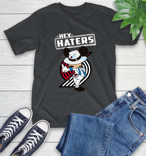 NBA Hey Haters Mickey Basketball Sports Portland Trail Blazers T-Shirt