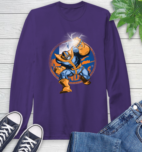 New York Islanders NHL Hockey Thanos Avengers Infinity War Marvel Long Sleeve T-Shirt 5