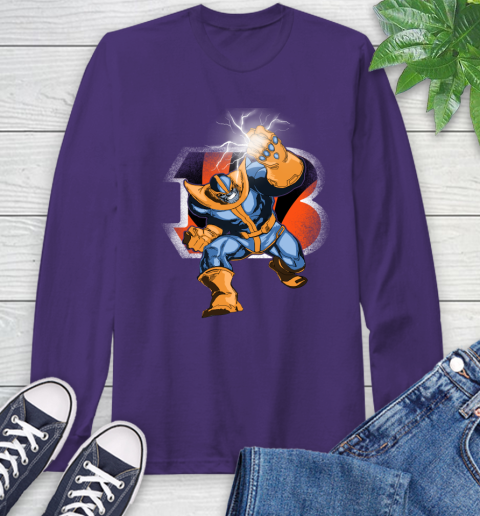 Cincinnati Bengals NFL Football Thanos Avengers Infinity War Marvel Long Sleeve T-Shirt 5