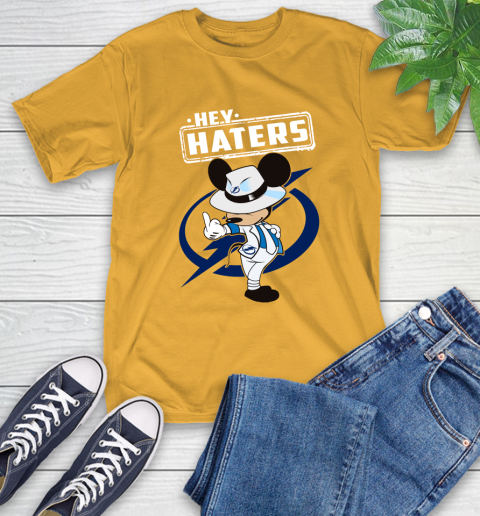 NHL Hey Haters Mickey Hockey Sports Tampa Bay Lightning T-Shirt 2