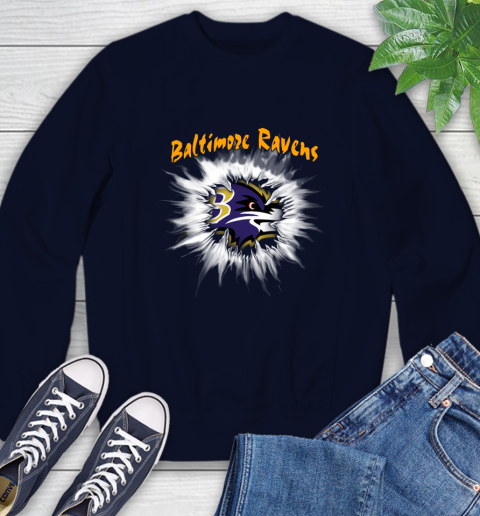Baltimore Ravens NFL Football Adoring Fan Rip Sports Sweatshirt 2
