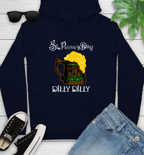 NBA Toronto Raptors St Patrick's Day Dilly Dilly Beer Basketball Sports Youth Hoodie 3