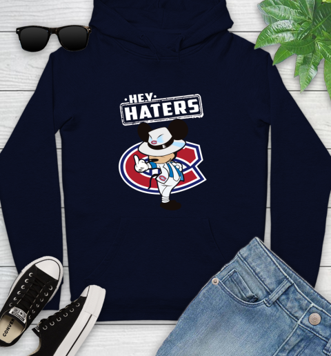 NHL Hey Haters Mickey Hockey Sports Montreal Canadiens Youth Hoodie 3