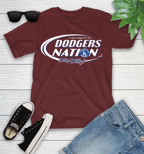 MLB A True Friend Of The Los Angeles Dodgers Dilly Dilly Baseball Sports Youth T-Shirt 14